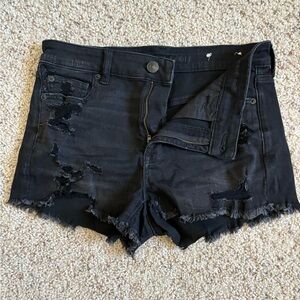 American Eagle Black Denim Shorts- size 10